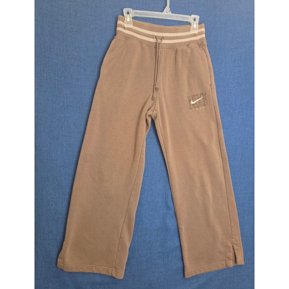 Nike Sportswear Phoenix Fleece Wide Leg Pants Mink Brown HJ0909-233 Women's S